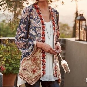 Soft Surroundings Moonlight Garden Kimono Duster